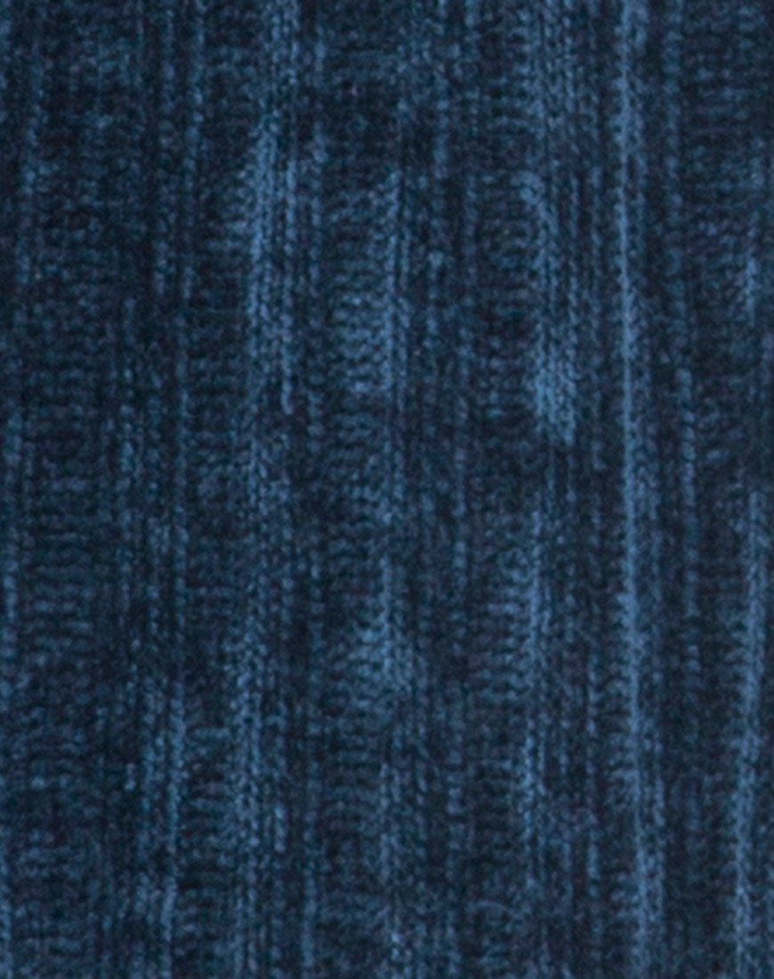Bild von Boyfriend Strickjacke aus Chenille Blau