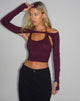 Image of Brandy Langärmeliges Top in Oxblood