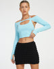 Bild von Brandy Langarm-Top in Petit Flour Blue