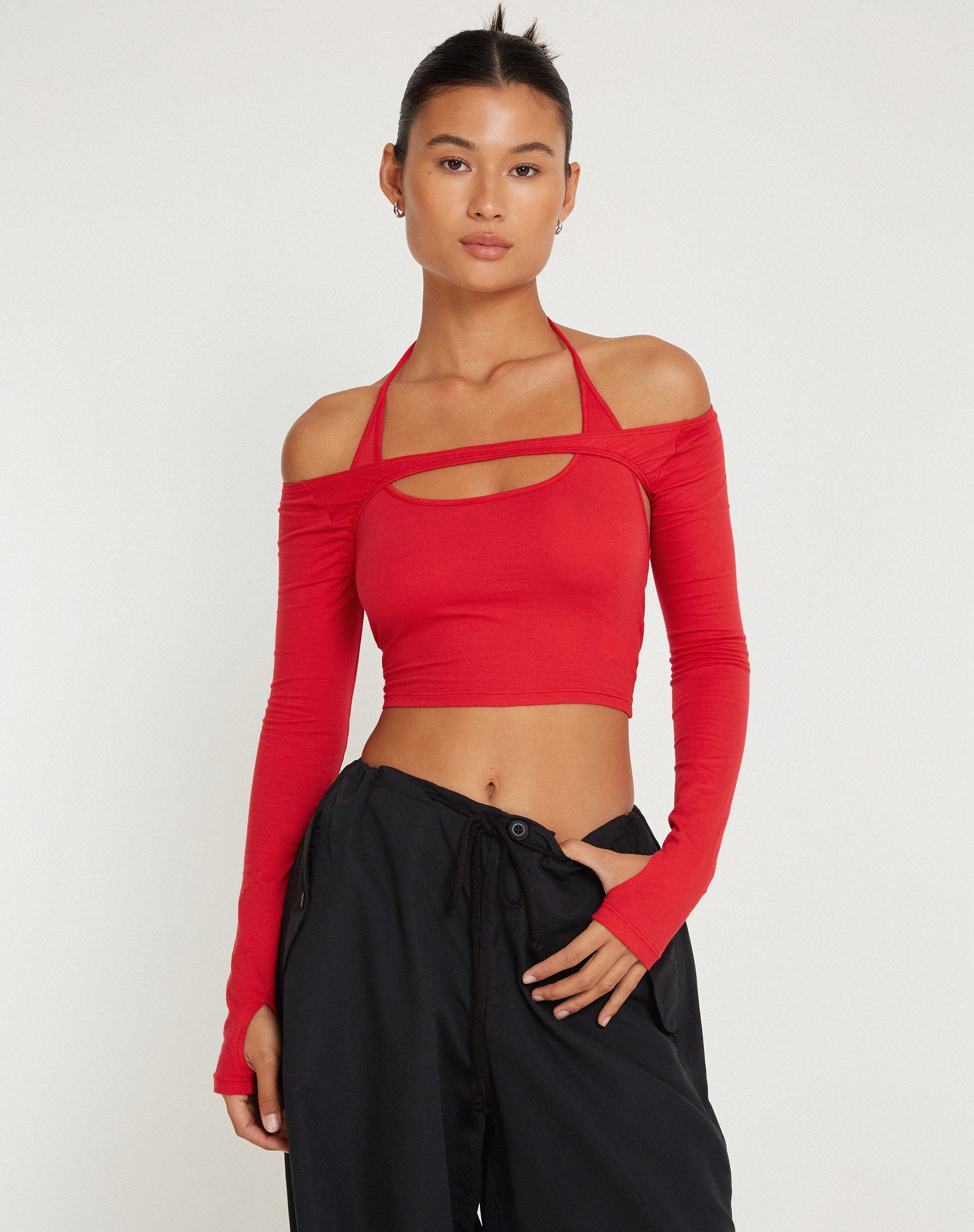 Bild von Brandy Langarm-Top in Racing Red