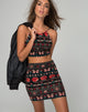 Bild von Brixton Crop Top in Gypsy Daze Schwarz