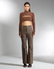 Image of MOTEL X IRIS Bukian Cropped Pullover in Strick Braun