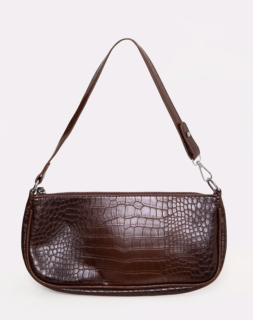 Image of Gigi Umhängetasche in Croc Chocolate