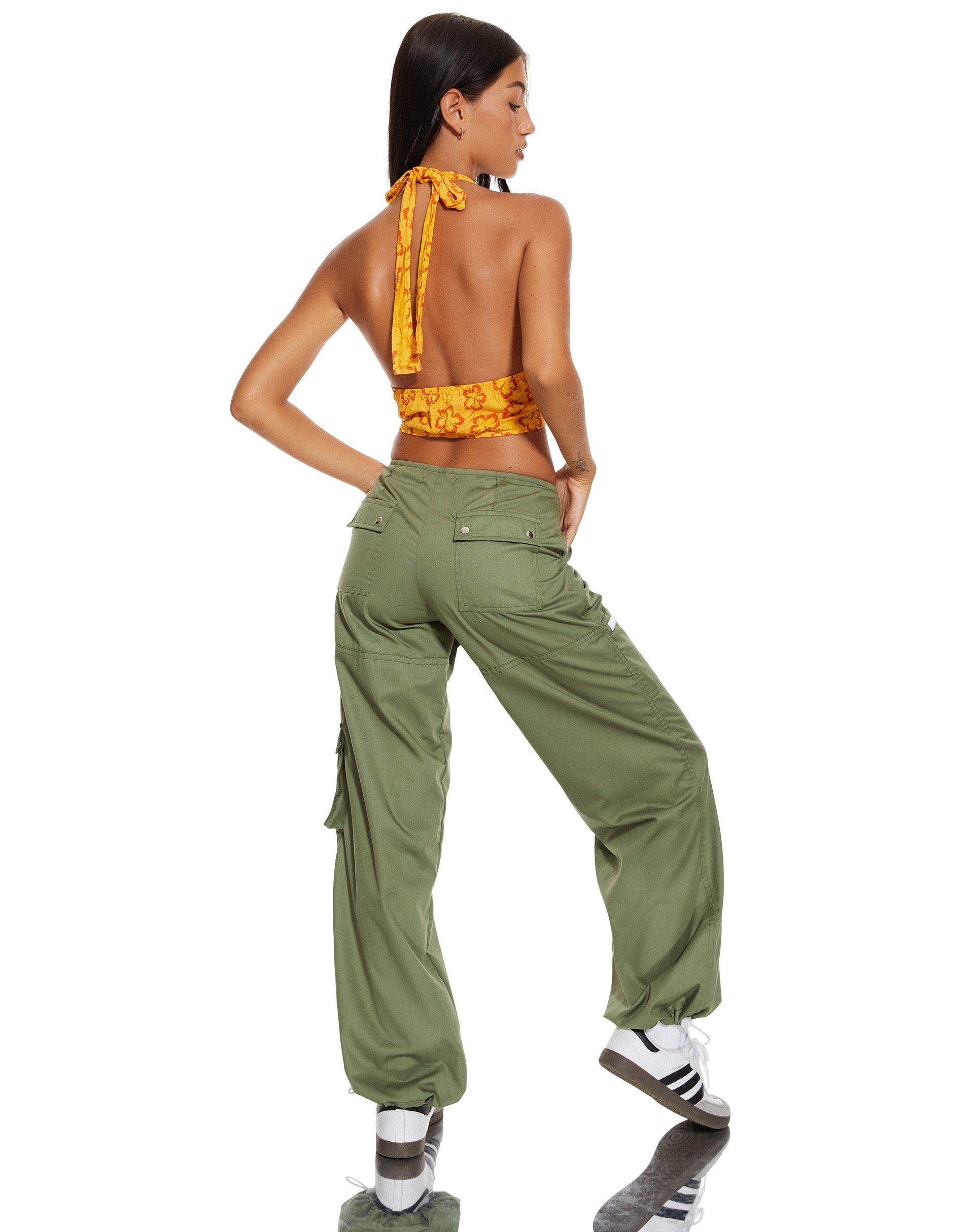 Bild von MOTEL X BARBARA Nanda Crop Top in Hibiskus Zebra Orange