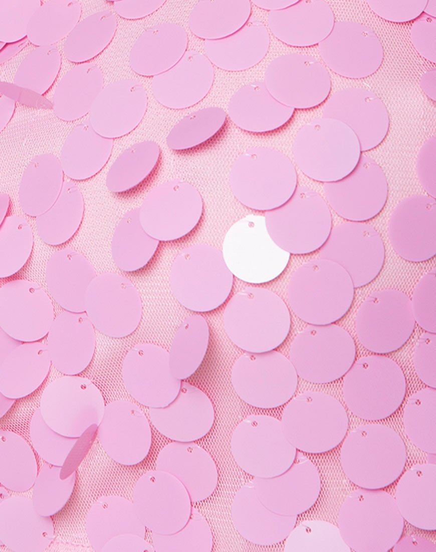 Bild von Caelan Crop in Candy Pink Disc Pailletten