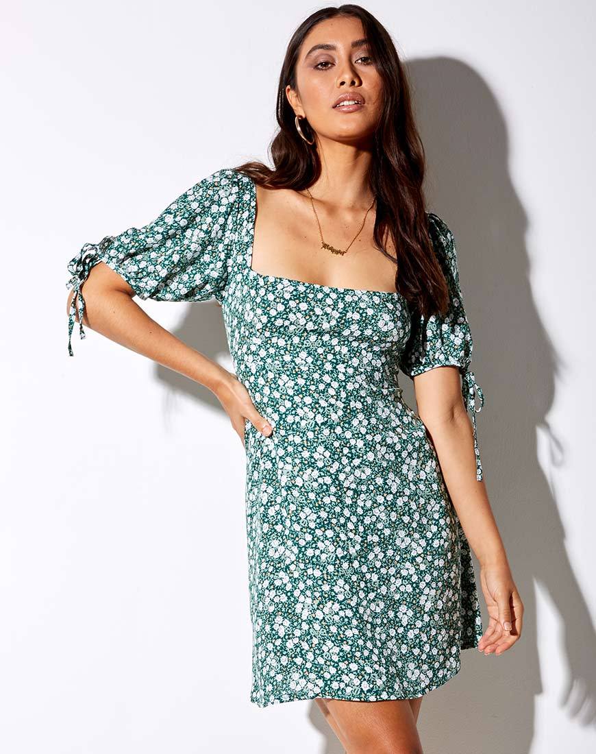 Calia Kleid in Floral Field Green