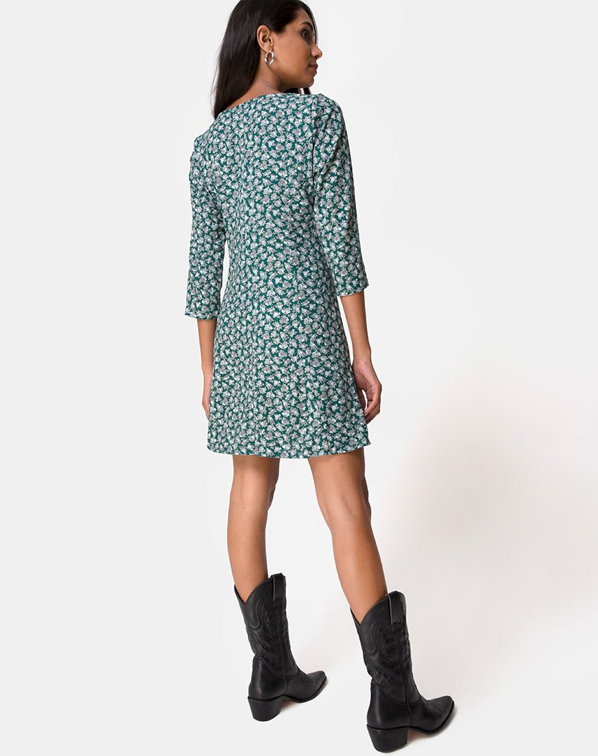 Image of Camdy Kleid in Floral Bloom Grün