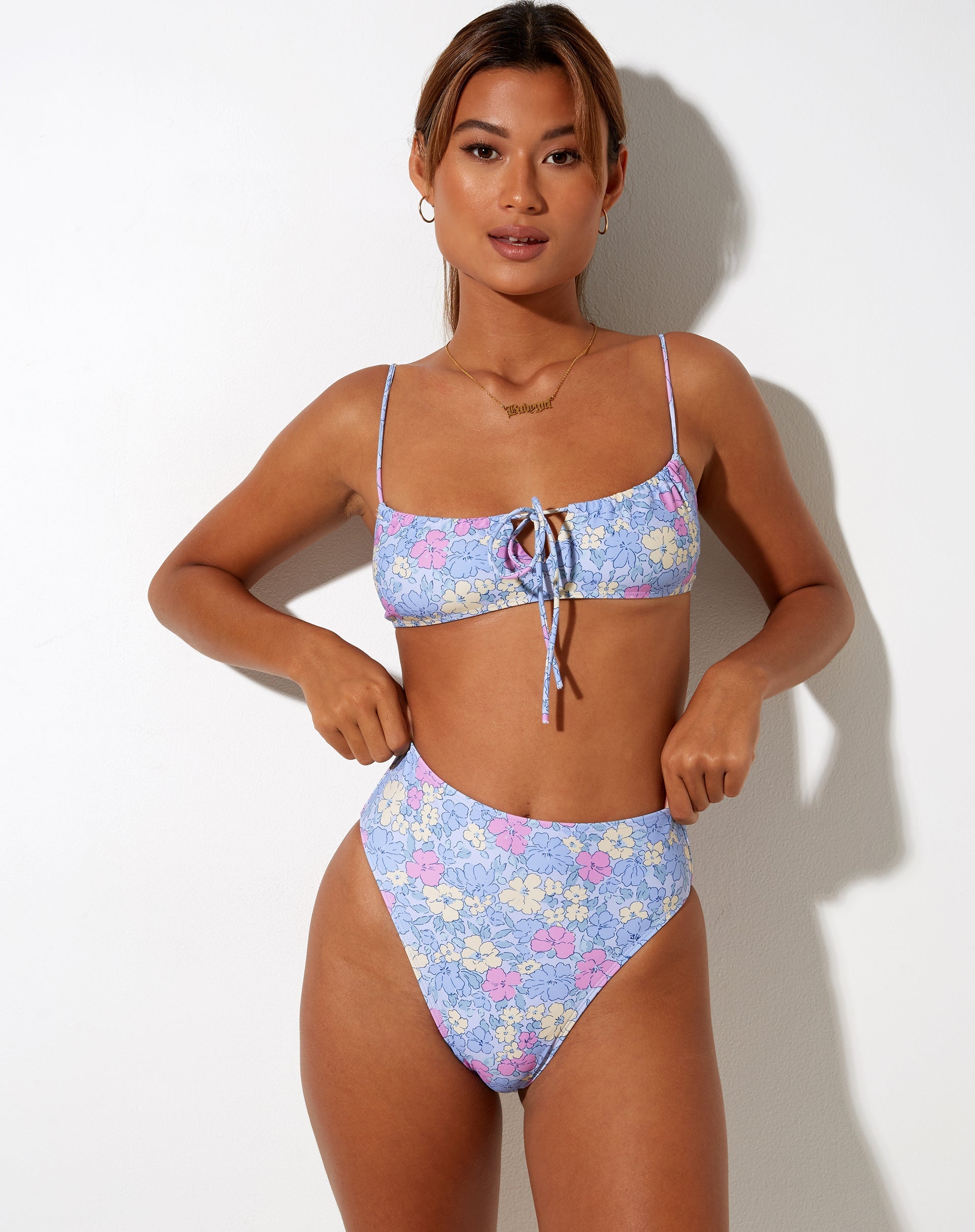 Bild von CARMESON BIKINI BOTTOM WASHED OUT PASTEL FLORAL