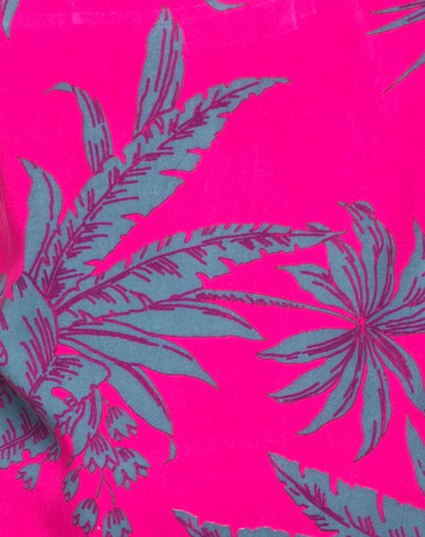 Image of Motel Slim Cami Top in zweifarbigem Floral Raspberry