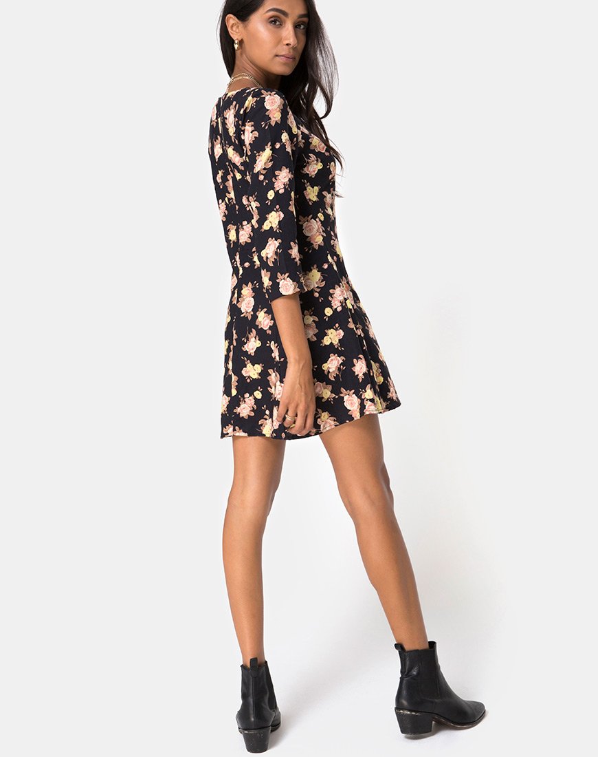 Image of Camosa Swing Kleid in Antik Rose Schwarz