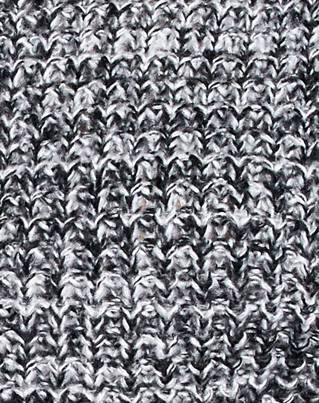 Karibu-Pullover aus Grobstrick in Schwarz, Grau und Weiß