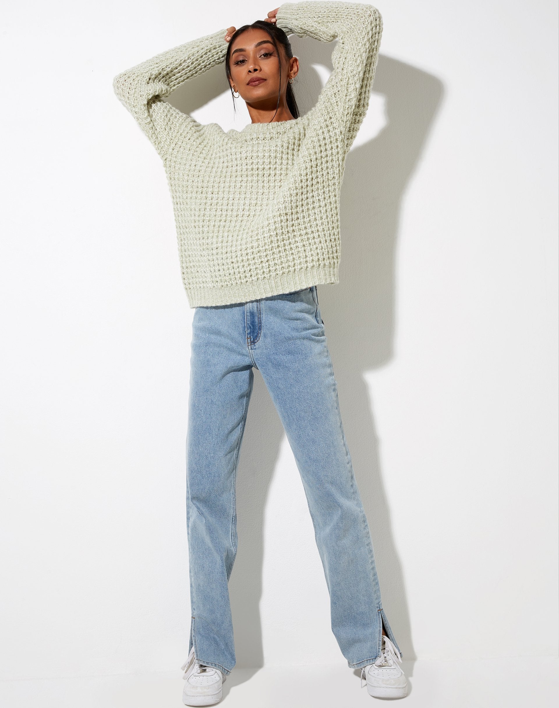 Image of Karibu-Pullover aus Grobstrick Mint