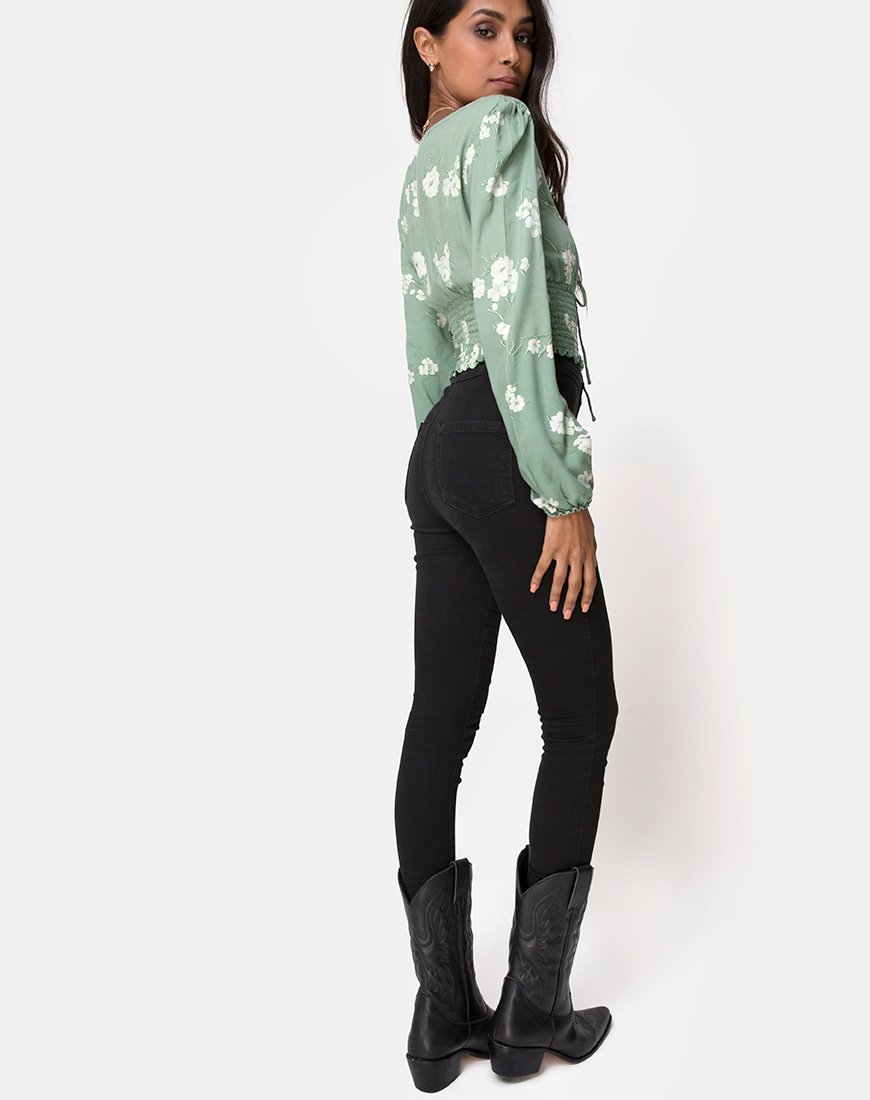 Bild von Carmen Top in Mono Flower Green