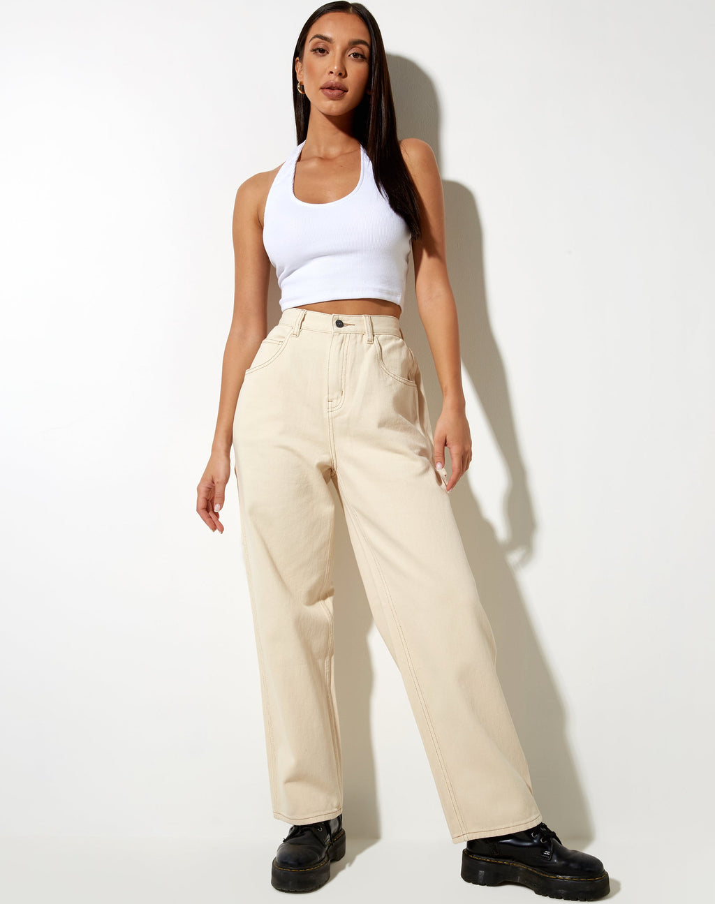 Zimmermannsjeans in Ecru