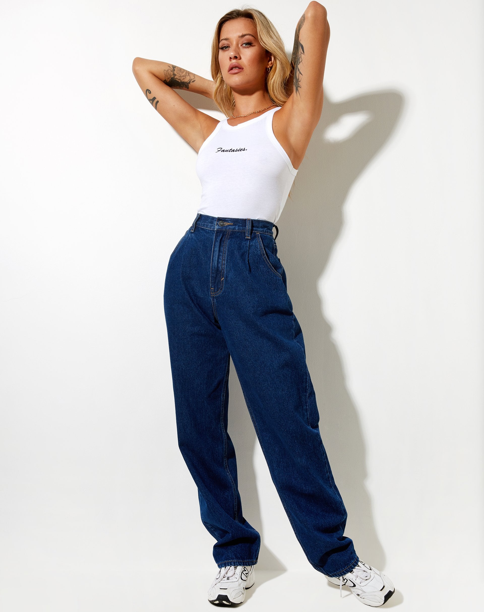 Bild von Carter Vest Top in Lycra Weiß Fantasies Embro