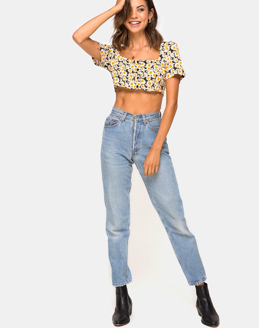 Bild von Cavazza Crop Top in Delightful Daisy