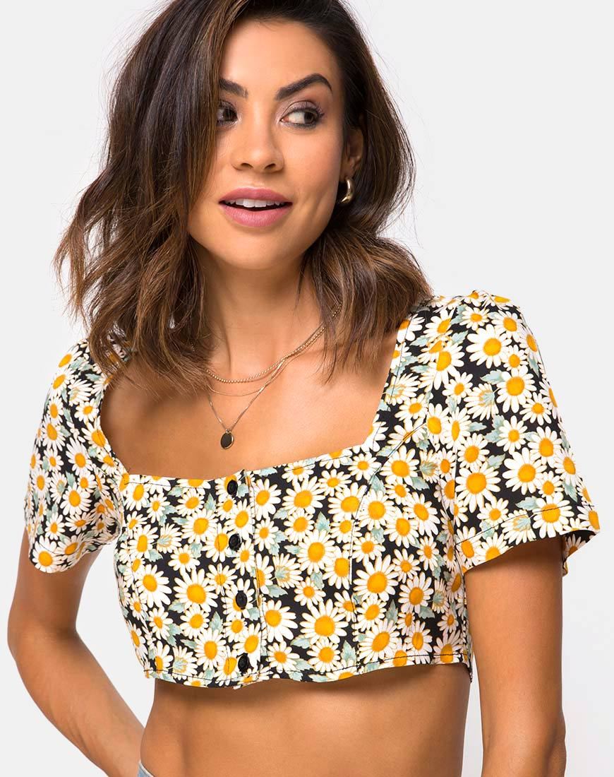 Bild von Cavazza Crop Top in Delightful Daisy