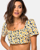 Bild von Cavazza Crop Top in Delightful Daisy