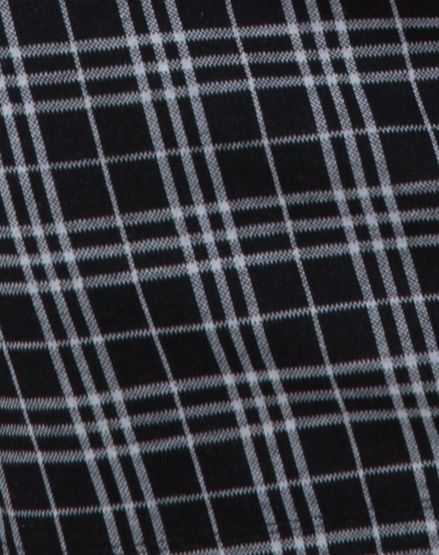 Image of Cecile Slip Dress in Mono Plaid Schwarz