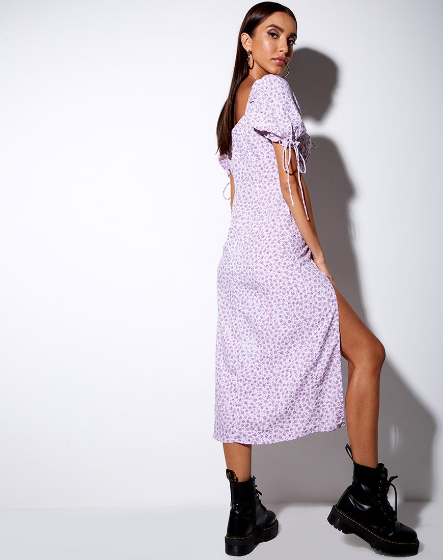Image of Cello Midikleid in Ditsy Rose Flieder