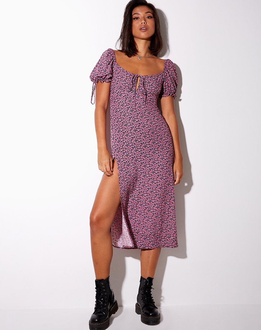 Bild von Cello Midikleid in Floral Fun Pink