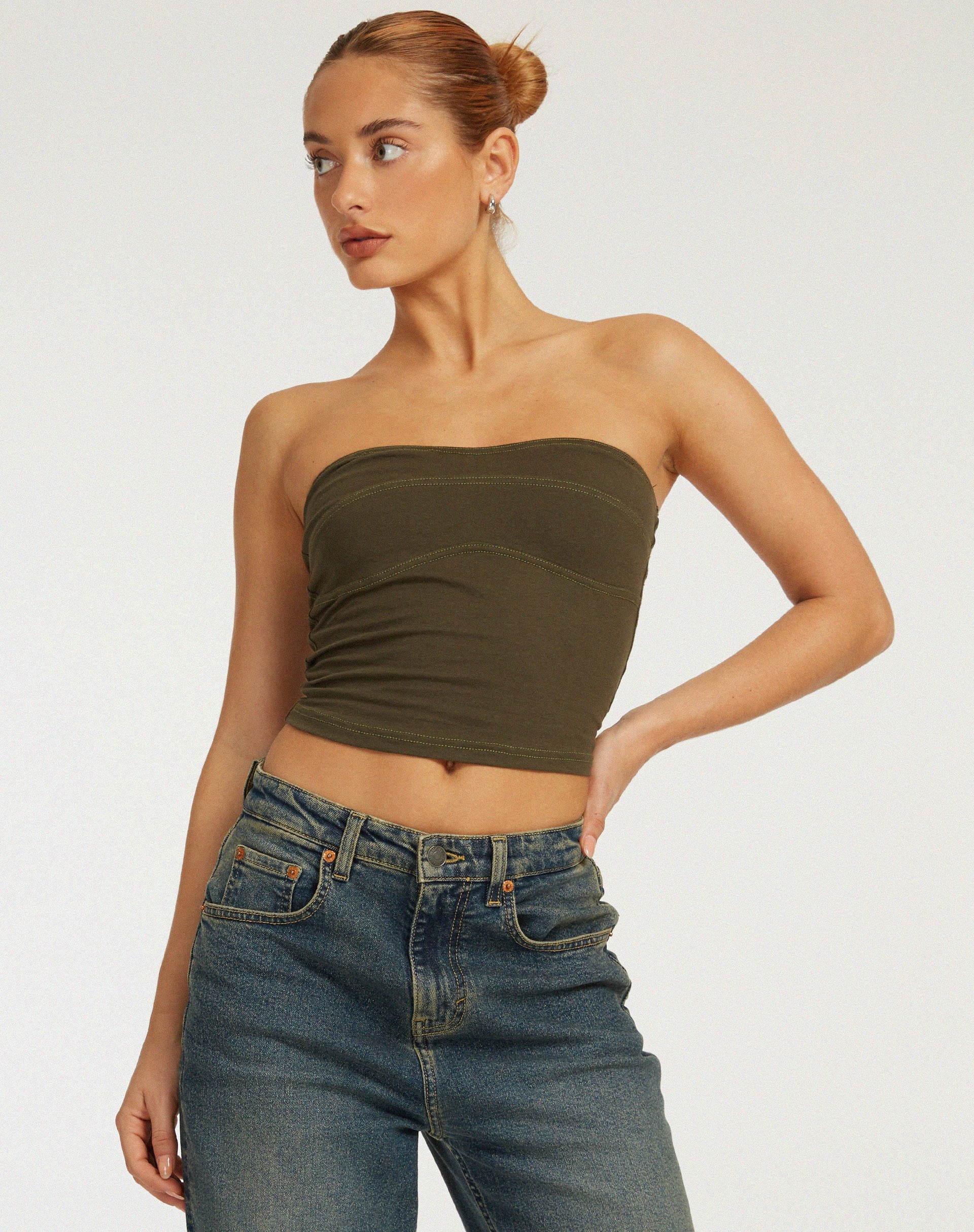 Bild von Chae Bandeau Top in Olive