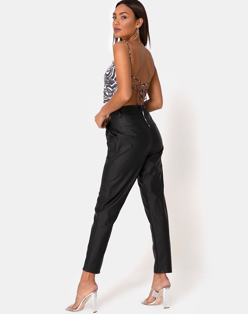Bild von Champo Crop Top in Trippy Zebra Clear Pailletten