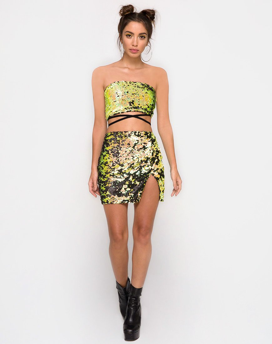 Bild von Cheri Split Rock in Citrus Schwarz Pailletten