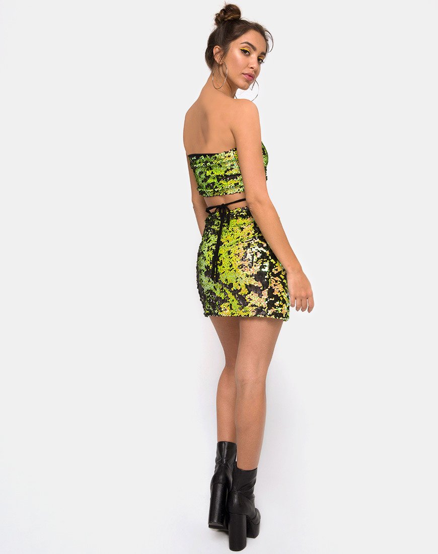 Bild von Cheri Split Rock in Citrus Schwarz Pailletten