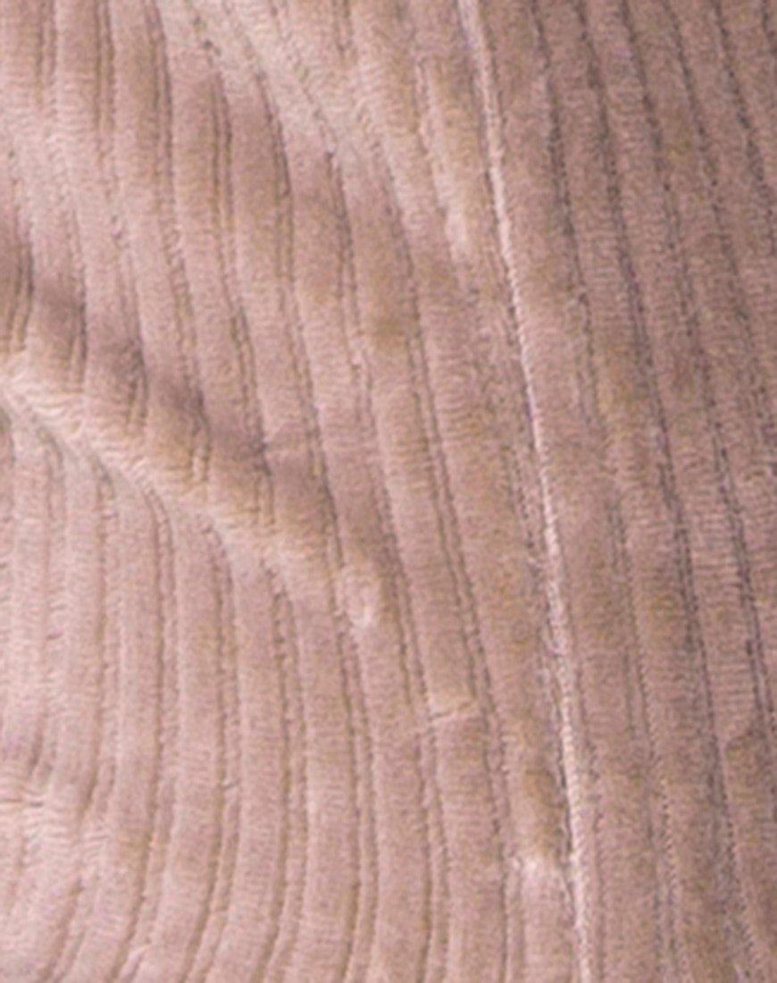Bild von Midi Cheri Split Skirt in Rib Taupe