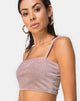 Bild von Kylie Crop Top in Rib Taupe