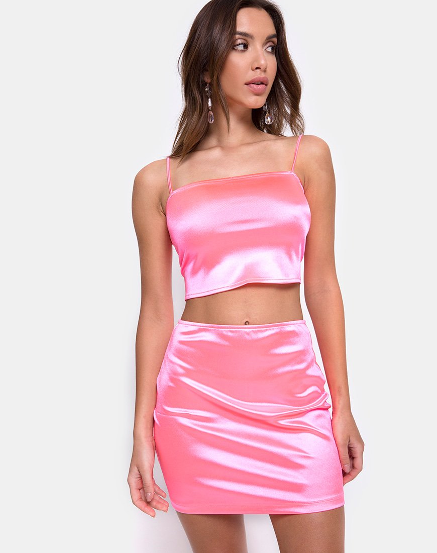 Bild von Cherry Rock in Fluro Pink Satin