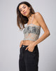 Image of Chesa Crop Top aus Gänseblümchen-Spitze Pistazie