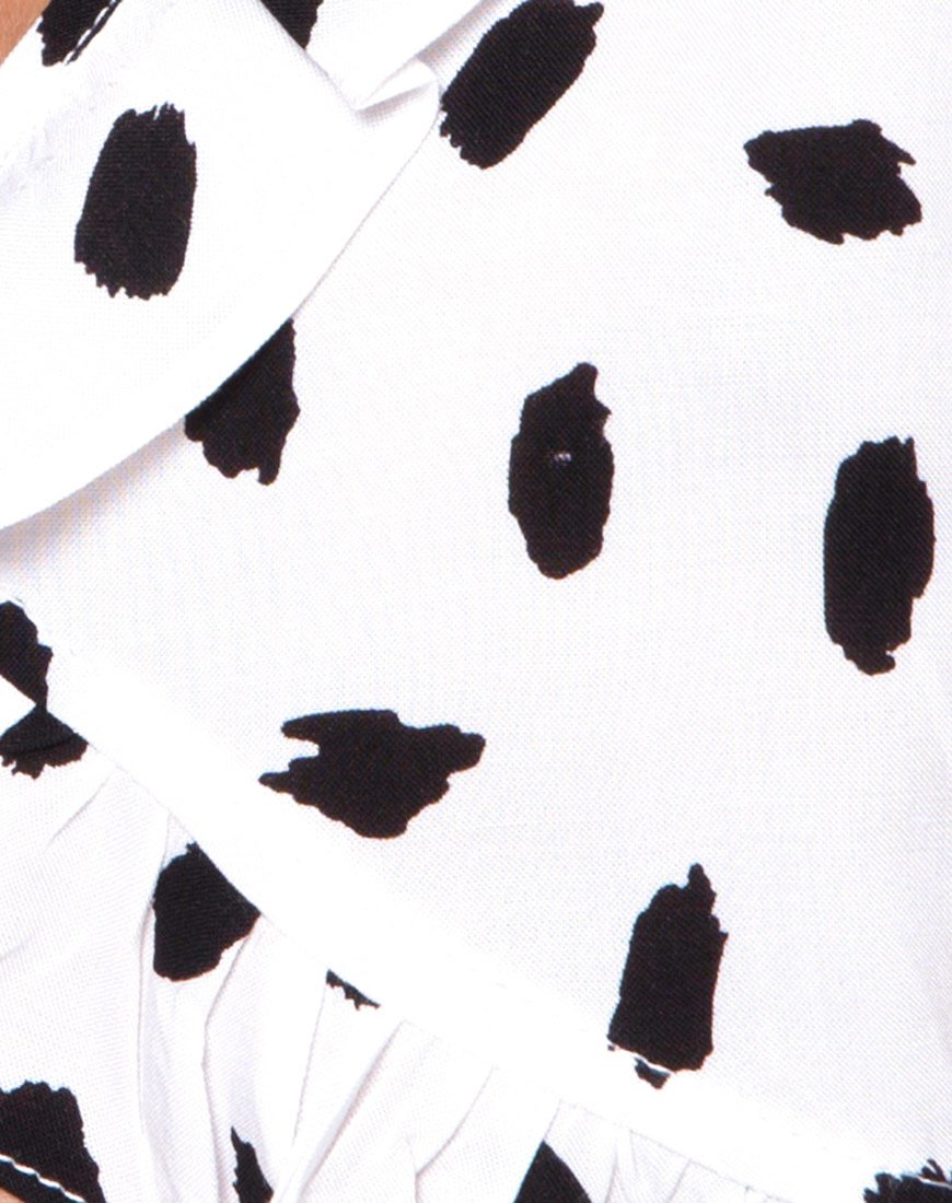 Image of Chisa Top in Diana Dot Weiß