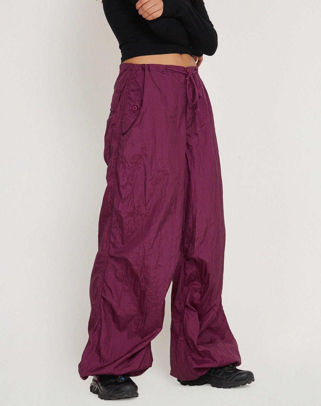 Chute-Hose in Deep Purple