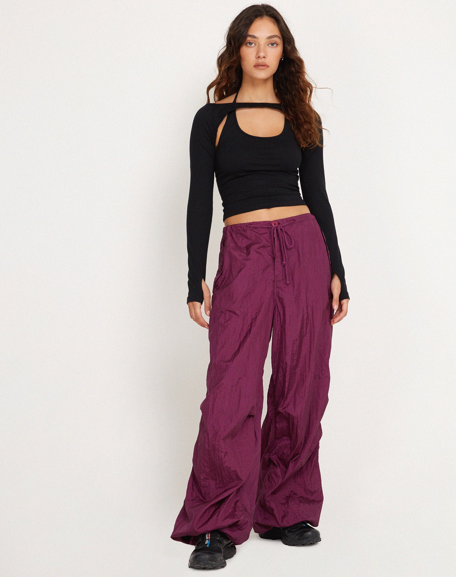 Bild der Chute-Hose in Deep Purple