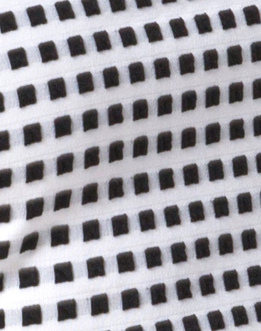 Image of Ciara Top in Gingham Elfenbein Schwarz