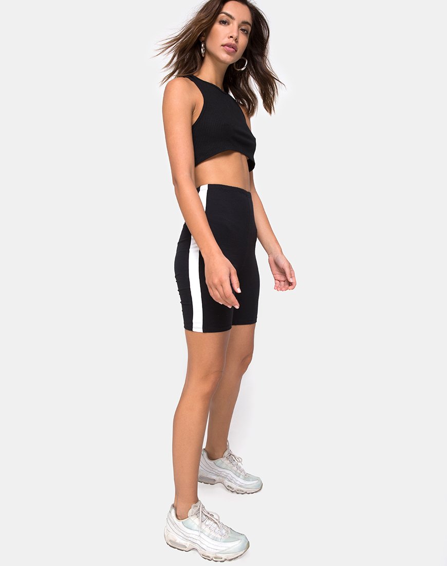 Bild von Cirst Short in Schwarz mit weißen Streifen