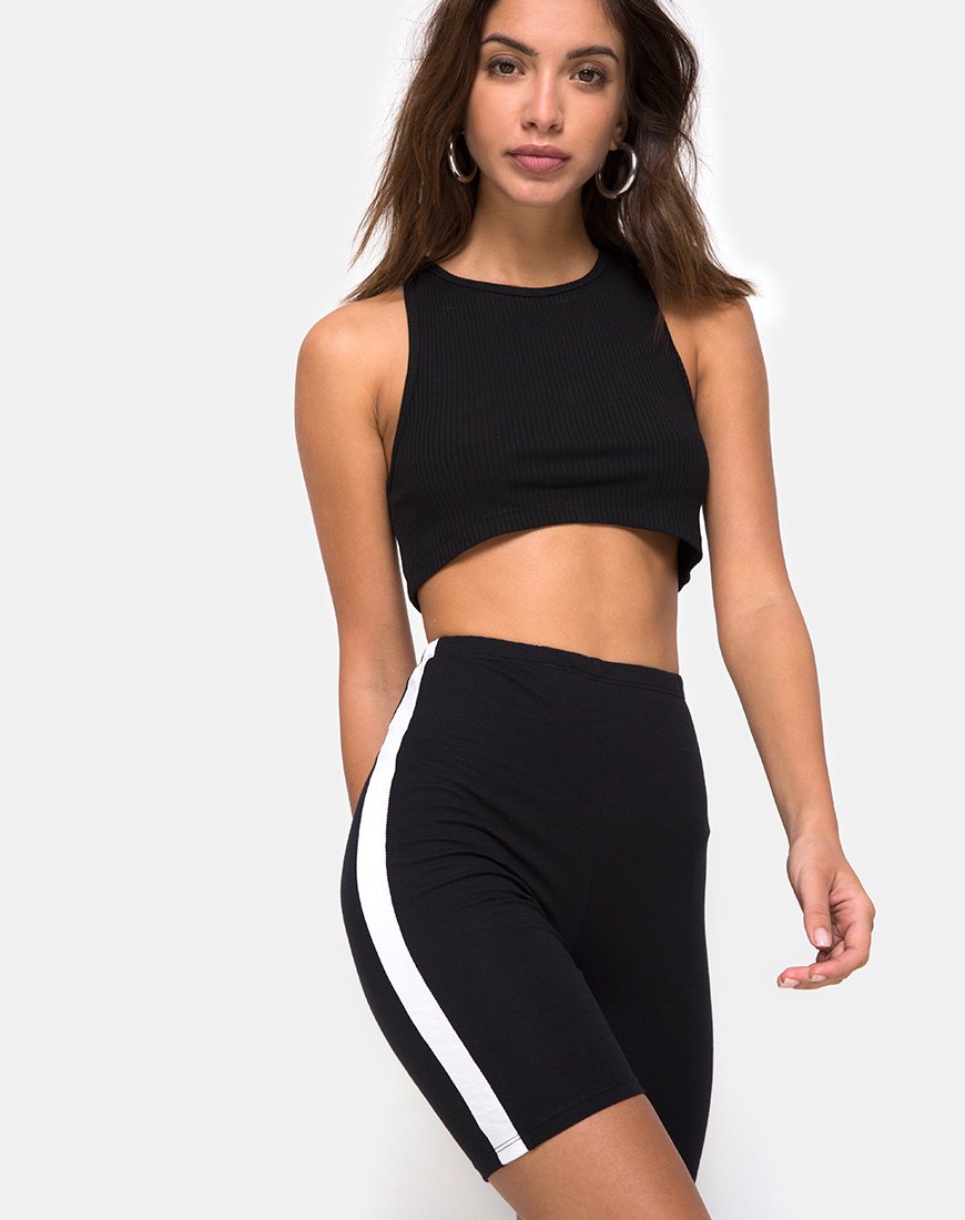 Bild von Cirst Short in Schwarz mit weißen Streifen