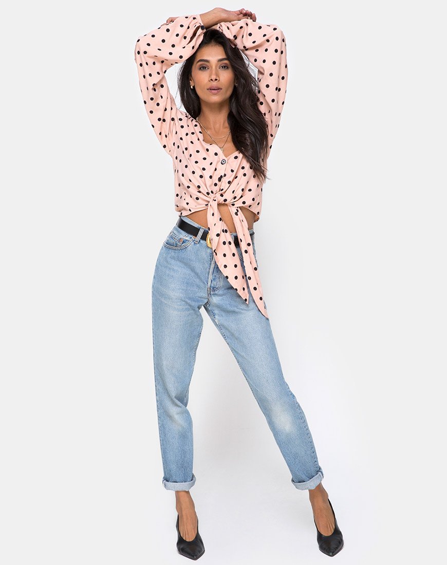 Bild von Citra Top in New Polka Nude Schwarz