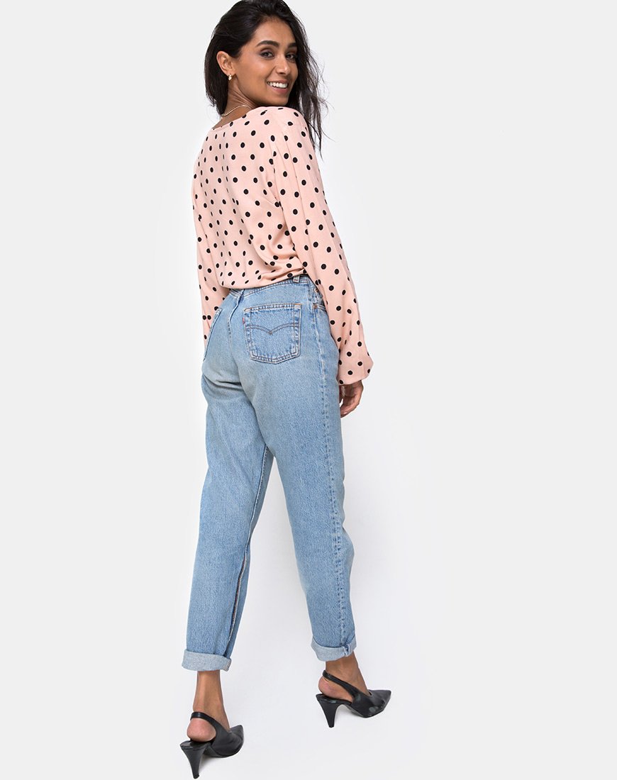 Bild von Citra Top in New Polka Nude Schwarz