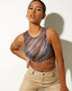 Bild von Cleo Crop Top in Ripple Chocolate