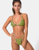 Image of Clova Bikinioberteil mit schmalem Streifen Schwarz Citrin