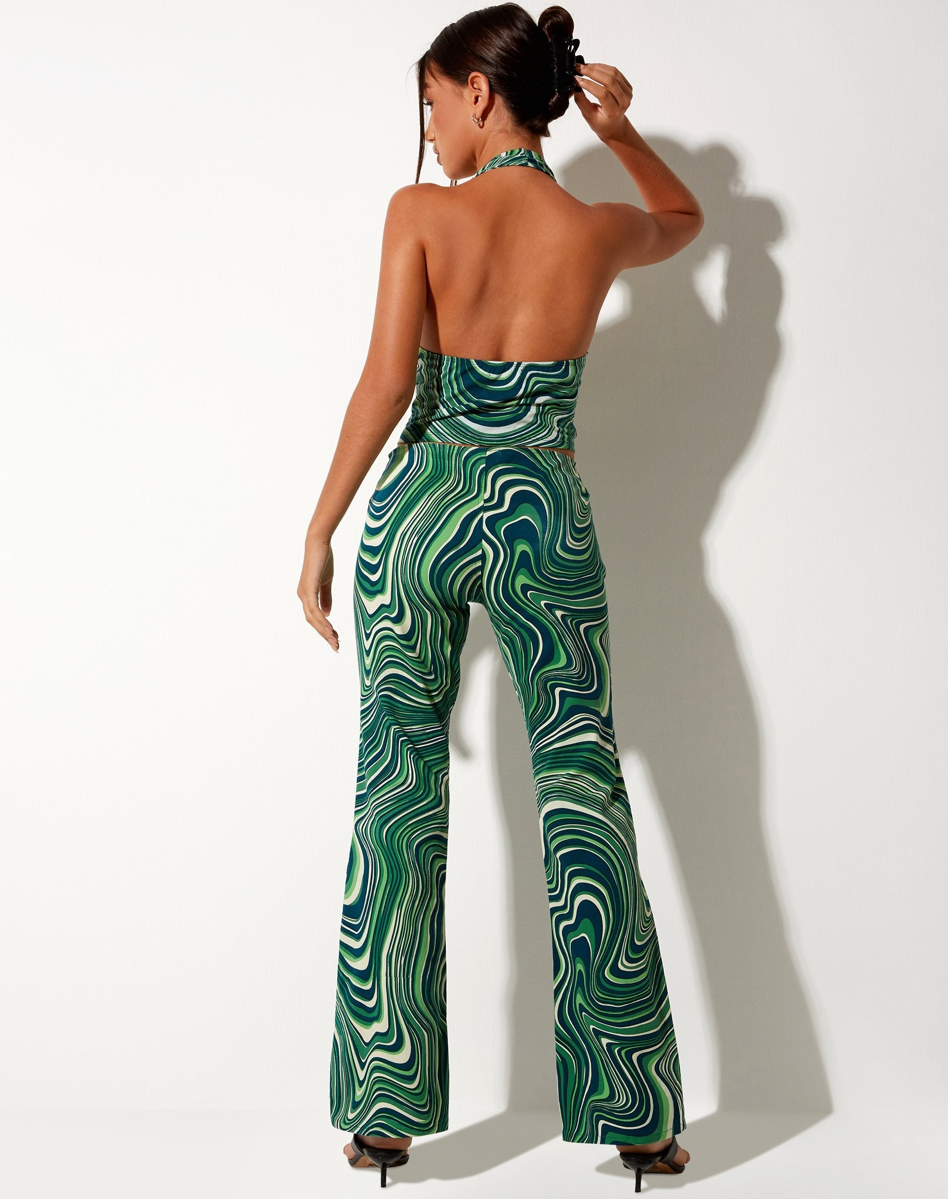 Bild von Dapa Vest Top in 70s Ripple Green