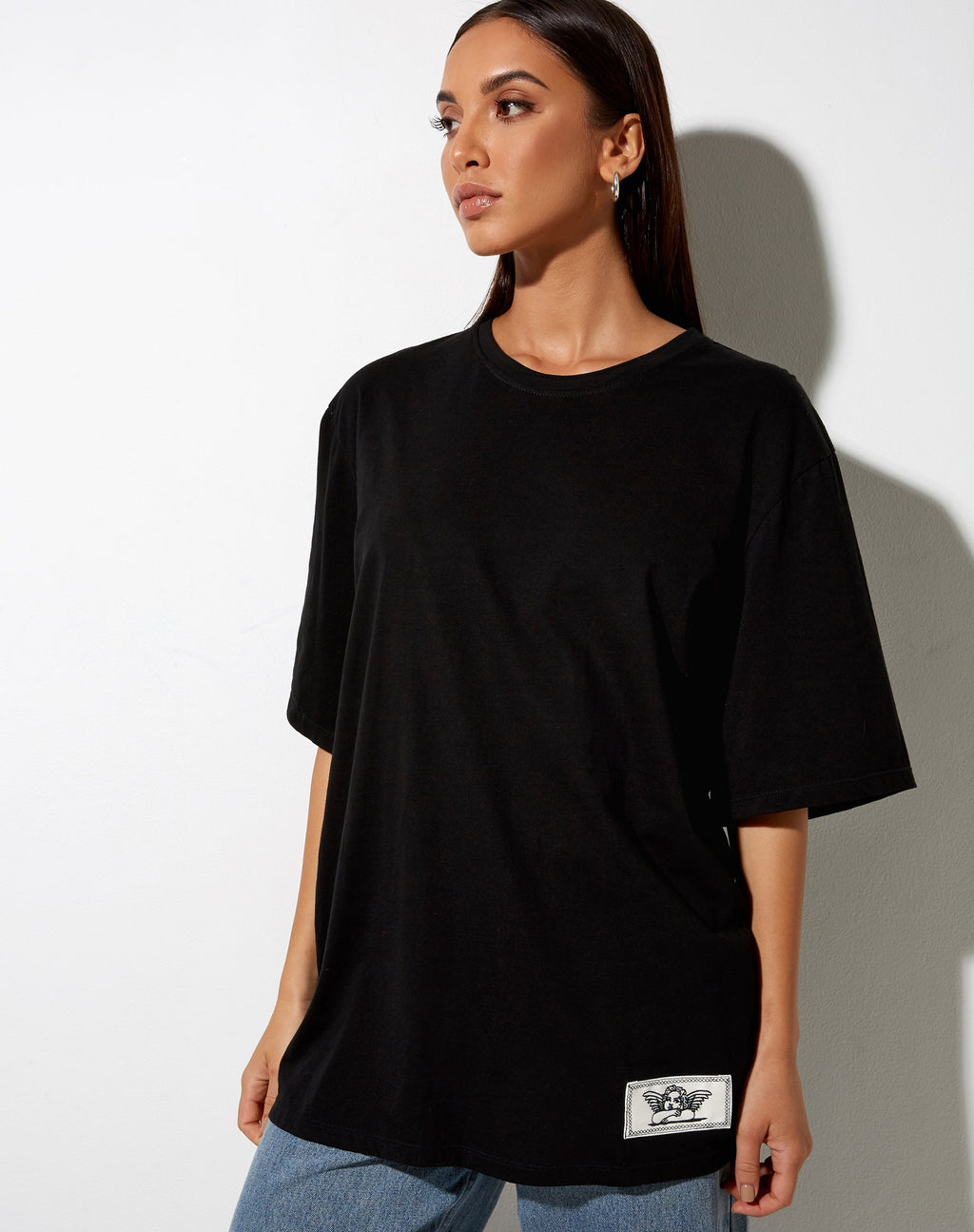 Cocoon Tee in Schwarz Angelo Label Embro