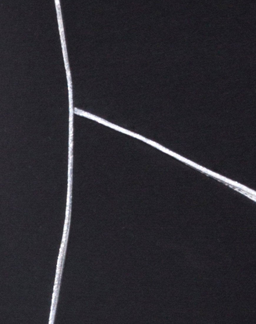 Bild von Coda Unitard in Schwarz mit Paspellinie