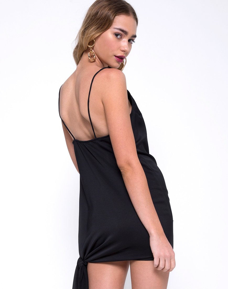 Colaro Slip Dress in Schwarz