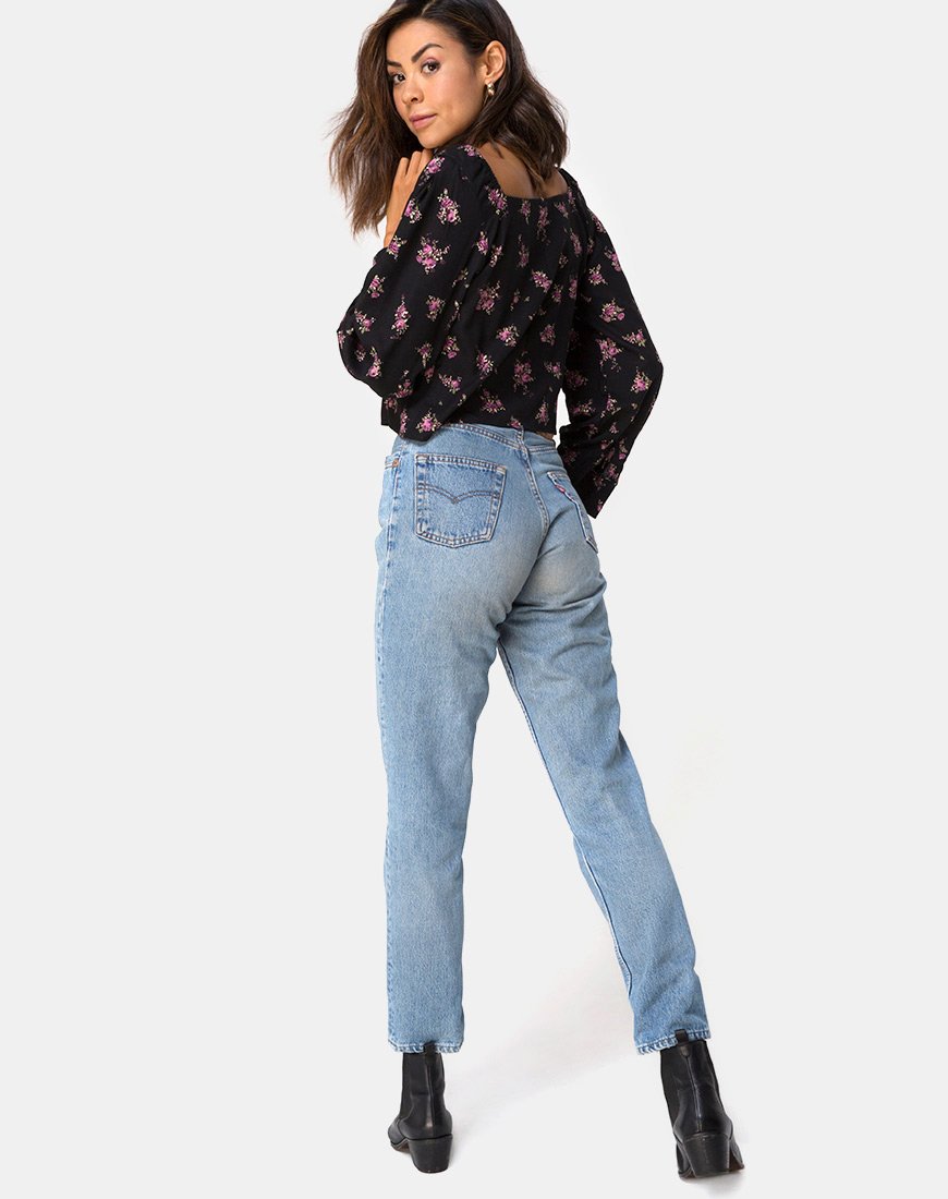 Bild von Conila Crop Bluse in Sohey Rose Schwarz