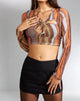 Bild von MOTEL X IRIS Cora Crop Top in erdigem Farbverlauf