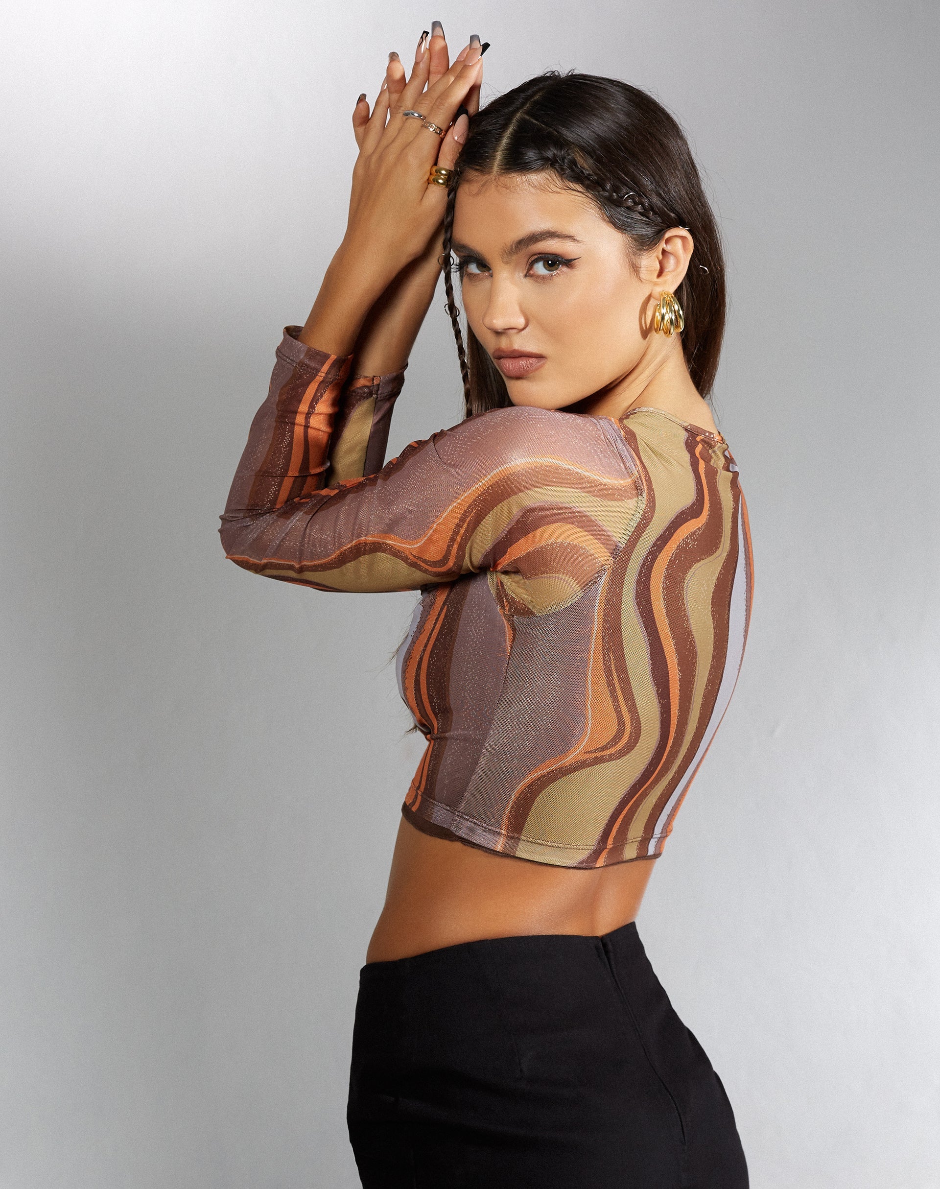 Bild von MOTEL X IRIS Cora Crop Top in erdigem Farbverlauf